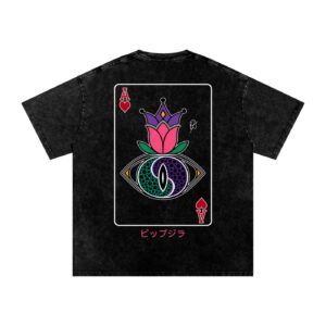 Ace of Heats Snow Washed Oversized Cotton T-Shirt